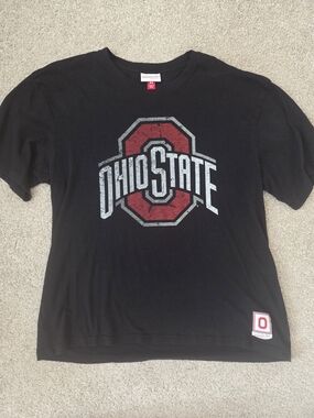 Men's XL Ohio State Mitchell & Ness Black Tee